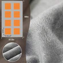 Soft Comfortable Electric Heating Blanket - USB Plug, 3-Speed Temp Adjustment | Shawl Style Office Leg Cover With Cold Insulation For Warmth In Winter - màu đen - Xem 6