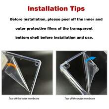 适用于 iPad 10 代的保护壳，3+Y 折叠，多角度支撑平板电脑，磁吸屏幕盖，透明亚克力底壳，简约大气时尚，可自由 DIY，适用于 iPad A16，也兼容 iPad 9 代 10.2 英寸、iPad Air 11 (M3)、iPad Air 11 (M2) 的保护壳。