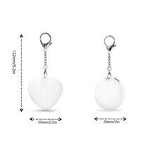 心形迷你夜灯，电池供电（可充电），带自动感应器 - 便携式 LED 触摸控制灯，现代时尚装饰灯，可作钥匙扣吊灯，可挂在手提包、钥匙链或桌面上，是理想的礼物 - 纯色设计 - 冷白光 - 查看 12