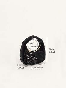 1pc Glitter Shiny Mini Clutch Bag (Very Small Size, Purchase Carefully) - Handbag - View 5