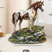 Figurină zebră plată 2D cu design realist de bază, potrivită pentru decorul restaurantului și al camerei de zi