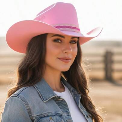 Sombrero Vaquero Texana Alicia Villarreal Lona Unisex Country Moda Fiesta Temática