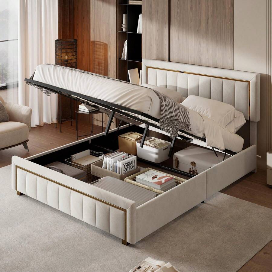KeepGoon Bed Frames - Màu be 160*200 cm - Xem 1