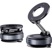 360° Rotating Magnetic Phone Holder, Foldable & Extendable, Universal Compatibility, Non-Waterproof, Portable, Suitable For Car/Bathroom/Travel/Gym/Smooth Surface. Note: Only Supports Installation On Smooth Surfaces. - Black - View 13