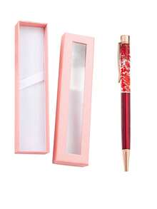 Customized Text Logo Dried Flower Pen Set, With Elegant Pink Gift Box, Creative DIY Floral Pen, Metal Gift Pen, Bridesmaid Gift, Can Engrave Your Favorite Text, Suitable For Engagement, Wedding, Bridal Shower, Halloween, Christmas, Valentine's Day, Women's Gift, Office Gift, Corporate Customization, Perfect Gift For Family, Friends, Teachers, Students, Colleagues - Nhiều màu - Xem 19