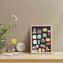 1pc Magnetic Chalkboard Makeup Organizer, Magnetic Chalkboard Wall, Fridge Magnet Display Board, Makeup Wall Chalkboard, Chalkboard Wall Organizer, Memo Board, Decorative Magnetic Photo Wall, Small Chalkboard For Writing - Black - View 7