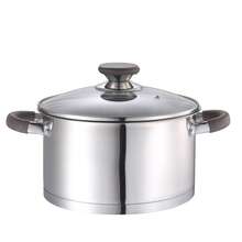 KAISA HOFF 1pc 16/20/22cm Stainless Steel Composite Bottom Soup Pot/Milk Pot, Multifunctional Durable Double-Ear Stew Pot, Suitable For Making Soup, Porridge, Noodles, Milk Tea, Sauce, Applicable For Restaurant, Home Kitchen, Camping, Etc. - Silver - View 1