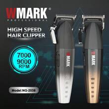 WMARK Professional Hair Clipper, 9000 RPM, Super Quiet, Cordless Hair Trimmer, Adjustable Speed, Electric Hair Clipper, Freely Adjustable Length, Metal Hair Clipper NG-2038 - Multicolor - View 3