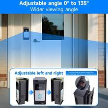 AWYYAnti-Theft Video Doorbell Mount Compatible With Ring/Blink Wireless Camera Doorbell Adjustable Angle Mount No-Drill Battery Doorbell Bracket Accessories For Houses Apartments Businesses - 黑色 - 查看 4