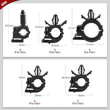 Nilight 380 clips de retención de coche y removedor de sujetadores con 12 tamaños más populares, juego de remaches de pasador de empuje automático para puerta - 60 clips de enrutamiento de telar de alambre - Ver 3