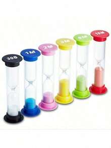 1/6pcs Colorful Timer, Small Sand Clock Timer, Sand Clock Decor, Party Decor, Holiday Supplies, Holiday Decoration, Home Decor - Multicolor - View 22