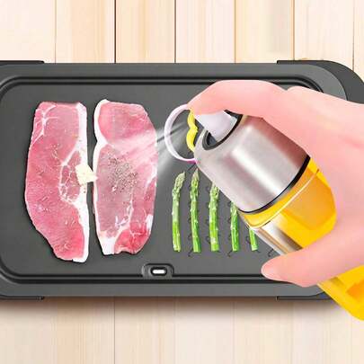 Manual Press Oil Sprayer Bottle (180ml), Olive Oil And Vegetable Oil Spray Bottle, Ideal For Cooking, Baking, Grilling, Air Fryer, Plant Watering, Kitchen Gadget