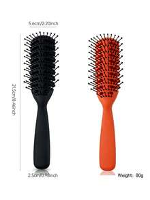1pc Hollow Leaf Shaped Comb, Suitable For Men's Pompadour & Women's Voluminous Hairstyles, Dry/Wet Use, Anti-Static, Massage Teeth