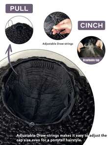 CURLYME 缅甸卷发抽绳半头假发，真人发丝，180%密度，无缝翻转式假发，无蕾丝，无胶水，新手友好，自然外观，日常佩戴，16-28英寸 - SNatural - 查看 9