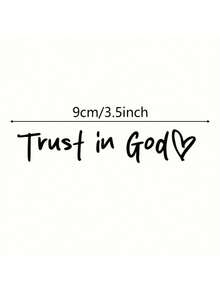 1pc Bible Church Mirror Stickers - Trust God, Faith In The Hope Of Love, Self Adhesive Shining Appearance, Teacher Religious Gift, "Trust God" With Heart Shaped Pattern - Christian Church Decoration For Churches, Homes, Schools, And Offices! Suitable For Family Use, Parties, Churches, As A Birthday Gift, Halloween And Christmas Holiday Small Gift. - 黑色 - 查看 9