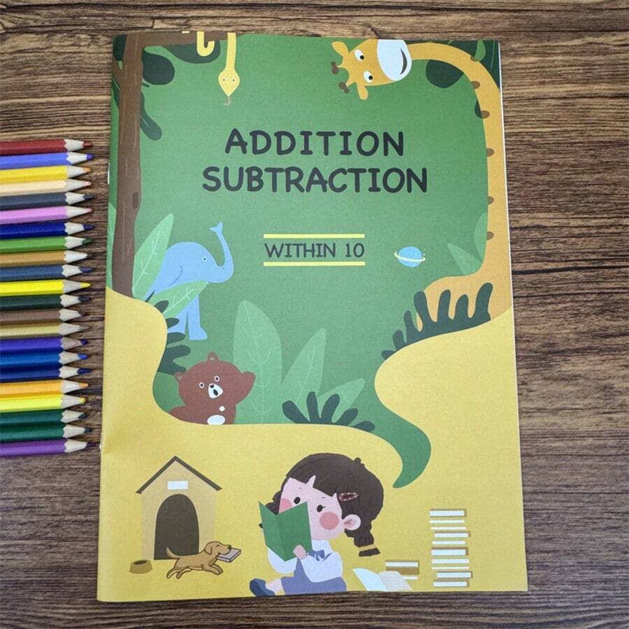 1pc - Addition And Subtraction Within 10 - Improve Calculation Ability - Helpful For School And Home Education - White - View 1