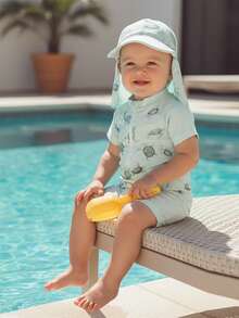 Baby Boys Swimwear - Green - View 2