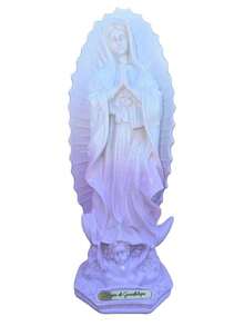Statue Of The Virgin Mary - Religious Decorations - White and Pink - View 5