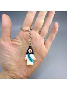 1pc Random Color Multicolor Creative Cartoon Jesus You Keychain Pendant, Key Chain Car Bag Ornament, Valentine's Gift For Friends, Daily Use Accessory Valentines Car Accessories Bag Charm School Cute Goth Y2k - 彩色 - 查看 4