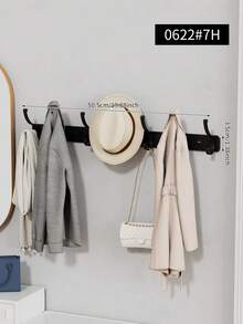 1個黑色如意 [3個掛鉤/4個掛鉤/5個掛鉤] 多功能掛衣架,浴室用無痕掛鉤,可用於掛外套、帽子、夾克、衣服、浴室用品