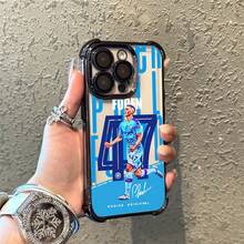 Funda de teléfono para Phil Foden adecuada para modelos de for  16, 15, 14, 13, 12, 11 Pro Max, X, XR, XS Max, 8, 7 Plus, con un respaldo suave transparente que es resistente a caídas. - Color 1 - Ver 7