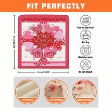 2/4/6 chiếc Vỏ bọc ghế vải lanh họa tiết trái tim, trang trí nhà cửa, thích hợp làm quà tặng ngày lễ tình nhân, trang trí, gia đình hàng ngày, phòng khách, phòng ăn, sân vườn, khách sạn, vỏ bọc ghế bằng chất liệu polyester có thể giặt được - Nhiều màu - Xem 10