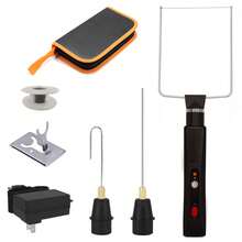 聚苯乙烯 (EPS) 切割、热切割工具、泡沫切割机、电热丝泡沫切割机、模型制作工具、聚苯乙烯模型切割和雕刻、泡沫雕刻工具、轻质材料切割、DIY 聚苯乙烯模型切割和雕刻、热切割设备、泡沫模型制作、热切割笔尖、温度可调、热熔切割、高温切割、温度控制、电热切割、三合一 DIY 手工热切割工具套件(适用于软木、泡沫、KT 板)、3D 打印修改切割笔、热刀雕刻机 - 深黑色 - 查看 4