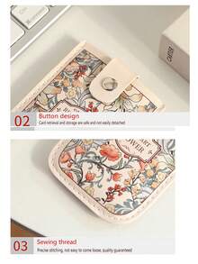 1件套时尚光滑的中性复古印花配饰 - 柔软小巧，方便携带 - 大容量可收纳日常必需品（卡片、现金、钥匙），另设零钱袋 - 也可作为女士可爱小手提包 - 通勤、办事和短途旅行必备 - 极简主义和复古风格爱好者的完美礼物 - 彩色 - 查看 7