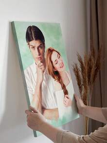 Catygift Personalisiertes Leinwandbild für Paar, individualisierte Paar-Kombinations-Wandkunst, Paar-Foto-Leinwandgemälde, einzigartiges Jahrestags-Geschenk für ihn