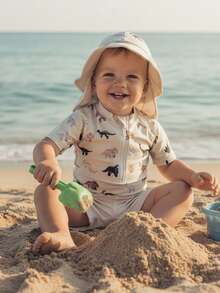 Baby Boys Swimwear - Khaki - View 3