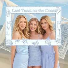 JeVenis Last Toast On Coast Photo Booth Props Frame Coastal Bachelorette Party Supplies Beach Bachelorette Party Decoraciones de fiesta de despedida de soltera(default) - Multicolor - Ver 9