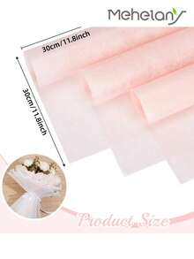 MEHELANY 40 Stück Blumenstrauß Geschenkpapier, Geschenkstrauß Futterpapier, Blumen Kunst Taschen, Koreanisches Milchextrakt Blumen Geschenkpapier, Geschenkpapier, Seidenpapier, Strauß Zubehör, Geschenkverpackungspapier, Frische Blumen, Geschenke, Basteleien, Hochzeiten, Geburtstage, Schulanfang, Valentinstag - Pink - Übersicht 4