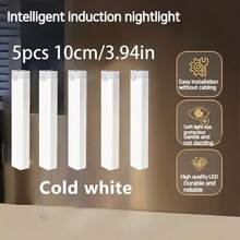 Bộ 5 đèn cảm biến chuyển động, đèn ngủ dạng thanh cho phòng ngủ, đèn LED sạc USB, thích hợp cho phòng ngủ, tủ, kệ, hành lang và cầu thang, kích thước 19.69 inch/11.81 inch/7.87 inch/3.94 inch, ánh sáng ấm/ánh sáng trắng. - 5 cái - Xem 9