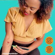 XAPY BIC BodyMark Temporary Tattoo Markers For Skin Pride Pack Fble Br T 11-Count Pack Of Assed Colors Skin- Cosmetic Ty Unique Gif - Phấn màu - Xem 3