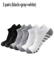 Bộ 6 đôi tất cổ thấp thời trang chất lượng cao dành cho nam, cổ tròn, lưới thoáng khí, tất đi thuyền thường ngày đa năng dành cho nam - Nhiều màu - Xem 4