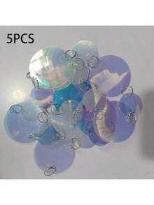 5 件/10 件 1 米闪光亮片串珠门帘，PVC 亮片串珠门帘门窗装饰房间隔断帘适用于家庭婚礼派对装饰 - 幻彩B - 查看 6