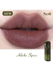 GIRLCULT Velvet Matte Lipstick S06 Adobe Spice, Soft Focus Effect, Brightening, Luxurious Makeup, Lightweight Smooth Texture, No Heavy Feel, Easy To Apply, High Color Payoff, Long-Lasting, Nourishing Lips, Gift Set - S06 Adobe Spice - Xem 7