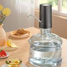 Extractor de agua para garrafas de agua, compatible con carga USB, extractor de agua automático, práctico, con dos modos de toma de agua: manual y programado, ideal para dormitorios, salones, oficinas, uso al aire y otros escenarios. - Negro - Ver 1
