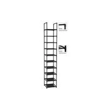 10 Tiers Shoe Rack Space Saving Vertical Single Pairs Sturdy Shoe Shelf Storage Organizer - Initial - View 6