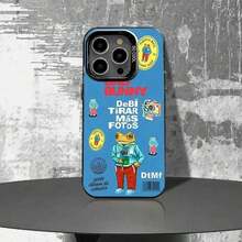 Funda de Teléfono Negra Mate Antigolpes Compatible con 17,16,15,14,13,12,11,Pro,Max,Plus,E D-DtMF B-Bad B-Bunny - Z6 - Ver 2