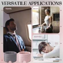 Weighted Eye Mask For Sleeping Soft Blackout Gravity Sleep Mask Gentle Pressure Eyes Cover With Adjustable Elastic For Men Women Side Sleeper Night Work Nap Travel Gifts - Multicolor - View 5