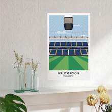 Framed Frankfurt Football Print - Waldstadion Poster - Germany Football - Football Poster - Gift For Him - Gift For Her - 框架 - 查看 2