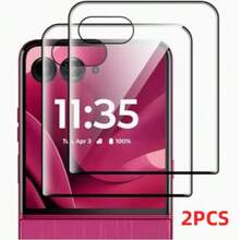 قطعتان من واقي الشاشة المنحني ثلاثي الأبعاد بقوة 9H من الزجاج المقسى لهواتف Razr 50 / Razr 50 Ultra / Razr 60 Ultra / Razr 2024 / Razr+ 2024 / Razr 2025، واقي شاشة مطبوع ثلاثي الأبعاد عالي الجودة مضاد للصدمات، ضروريات حماية الشاشة، مناسب للاستخدام اليومي في المكتب والمنزل، مقاوم للماء والصدمات ومقاوم للخدش - شفاف - مشاهدة 11