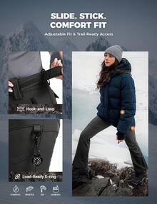 Women's-Snow-Ski-Pants Water-Resistant Fleece Lined Winter Hiking Snowboard Thermal Insulated 5 Pockets - 深灰色 - 查看 5