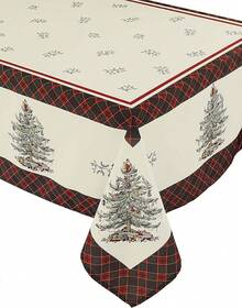 Spode - Mantel de Tela, decoración del hogar de día Festivo, colección de tartán para árbol de Navidad, 60 x 84 Pulgadas - 304,8 x 152,4 cm (rectangular) - Ver 7