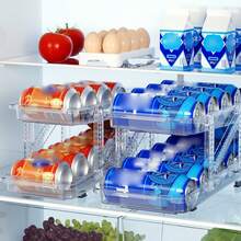 1/2PCS Large Capacity Expandable Can Storage Rack, Expandable Storage Rack, Suitable For Soda, Soup, Vegetable Cans - Kitchen, Garage, Dormitory Cabinet Sorting Rack, Easy To Assemble Without Tools, Universal In All Seasons. - 白色 - 查看 2