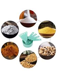 10pcs Stackable Spoon: A Convenient And Tidy Kitchen Tool With Plastic Measuring Spoons, Reusable Measuring Spoons, Plastic, Baking Tools, Kitchen Measuring, Precise Measuring, Dry Powder Ingredient Transfer, Liquid Ingredient Transfer, Cooking Accessories - Multicolor - View 3