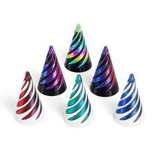 1 قطعة مخروط حلزوني ثلاثي الأبعاد مطبوع بتقنية الطباعة ثنائي الوجه - بنية تدرج ملونة، مناسب كهدايا لعيدي الهالوين والكريسماس، بنية ألياف معدنية، ألعاب تركيز، ألعاب تركيز، ألعاب حسية، ألعاب تركيز عشوائية، ألعاب للنساء البالغات، ألعاب تركيز رخيصة