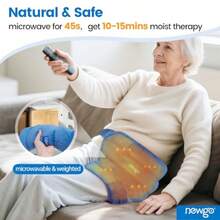 AWYYMicrowavable Heating Pad For Hip/Sciatica Pain Relief Adjustable Moist Heating Pad Microwave Heated Pack For Hip Stomach And Back Unscented - Màu xanh lam - Xem 3