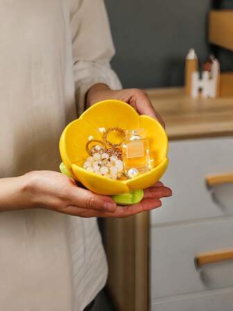 郁金香造型陶瓷首饰展示托盘，多功能首饰/钥匙收纳托盘，适用于梳妆台/家居桌面装饰，首饰制作展示及包装用品，可作为礼物赠送给朋友/母亲/新婚夫妇，生日/婚礼/毕业典礼/情人节礼物，高价值家居装饰品。